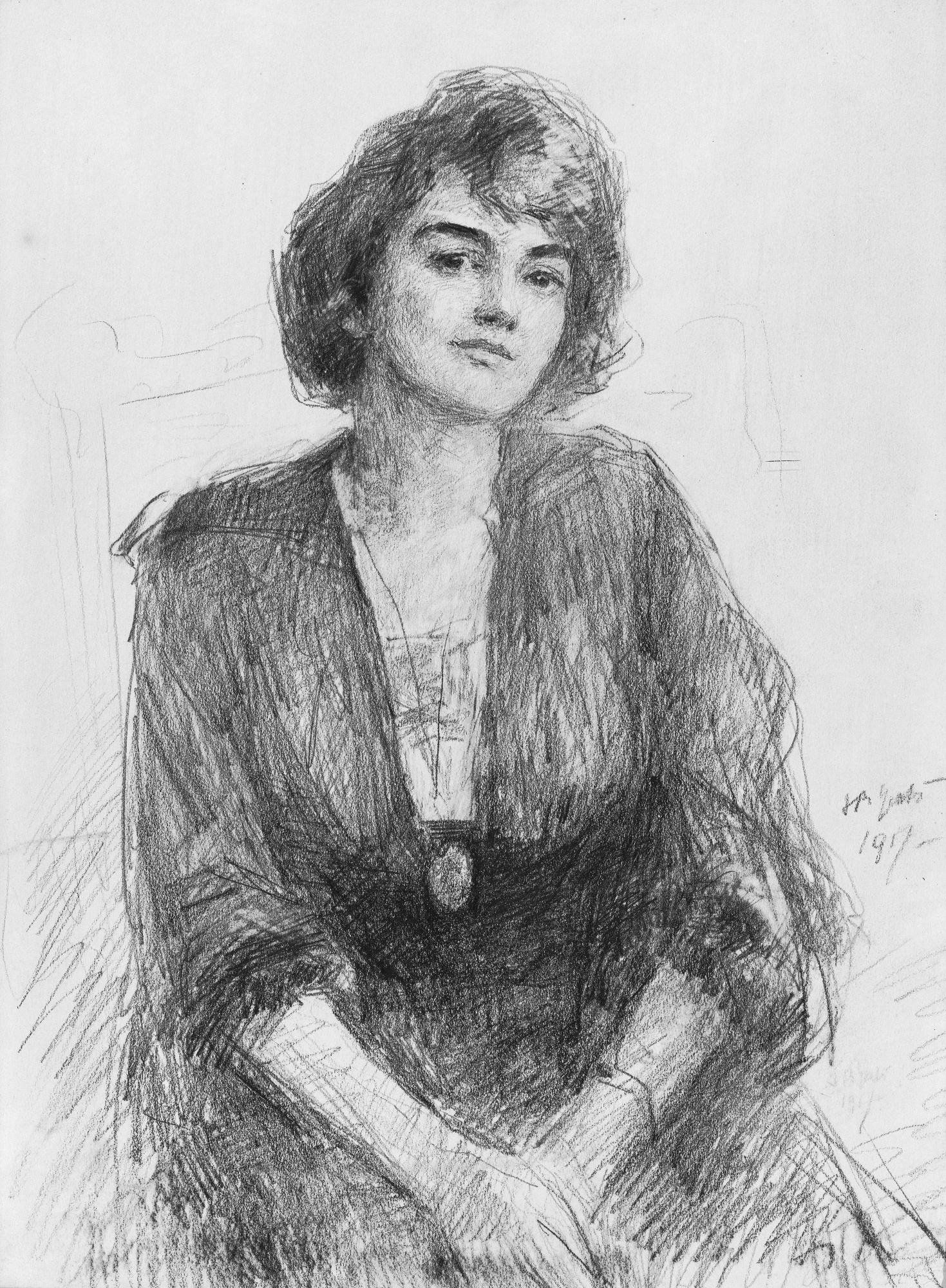Jeanne Robert Foster by John Butler Yeats 1917